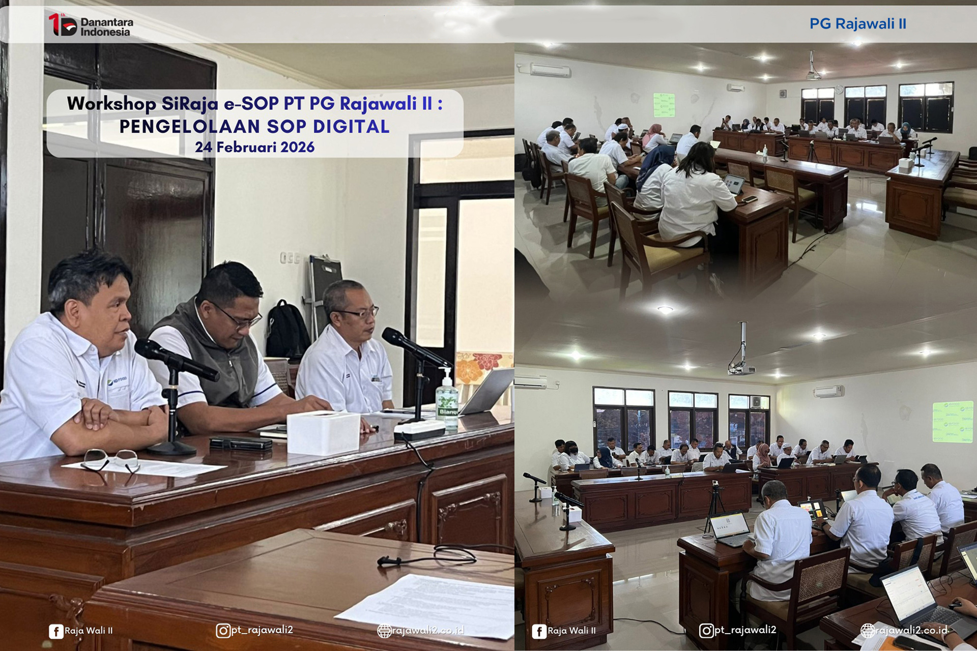 Workshop SiRaja e-SOP PT PG Rajawali II Tingkatkan Efektivitas dan Standarisasi Proses Kerja